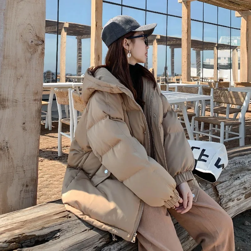 Down cotton-padded jacket more female han edition loose cotton short winter coat little cotton-padded jacket bread