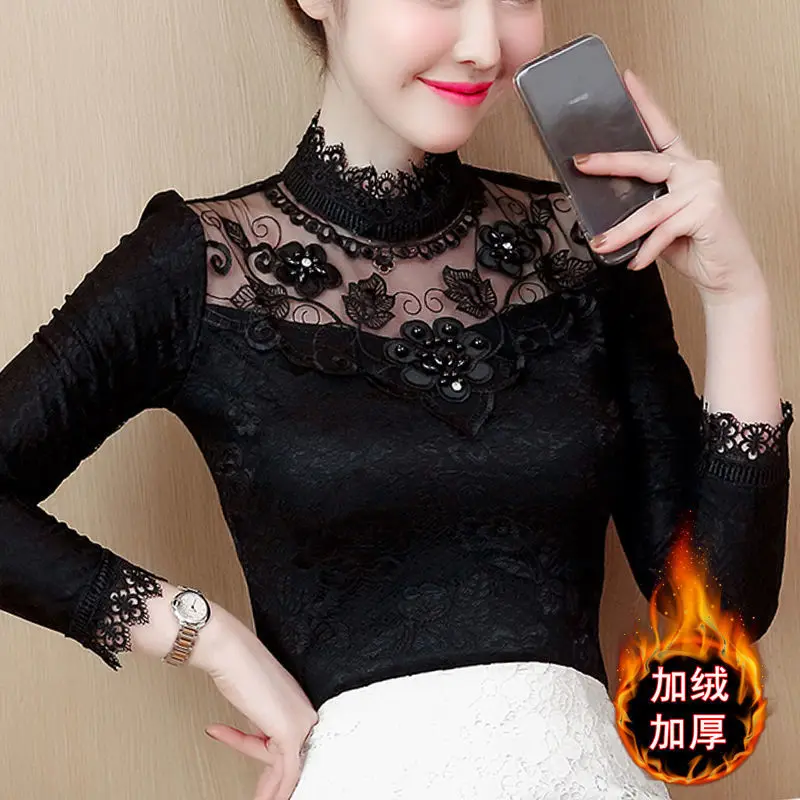 Новинка бархатная блузка с длинным рукавом облегающая футболка теплый топ