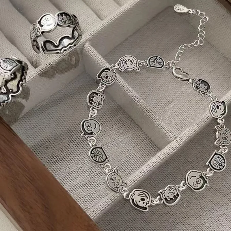 

Kawaii Doraemon Bracelet Anime Cartooon Sanrio Doraemon Bracelet Ring Student Fashion Ring Couple Bracelet Couple Ring Gift