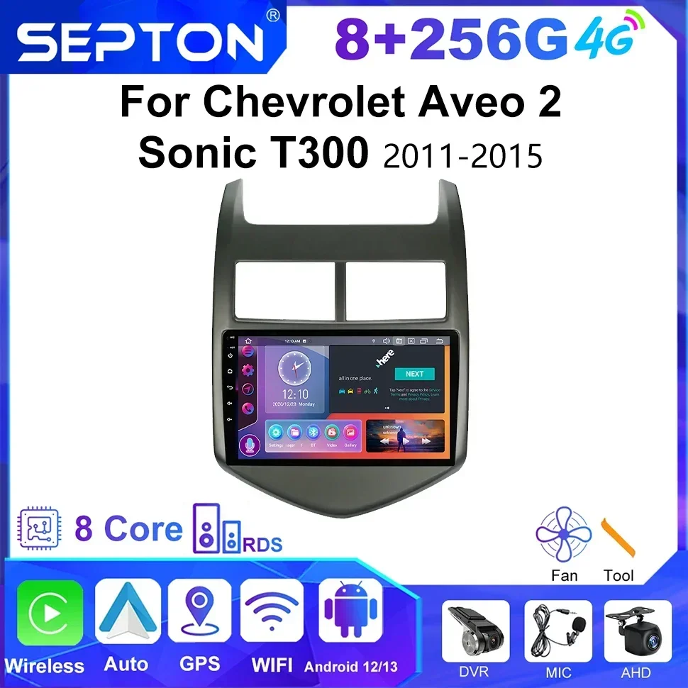 Автомобильный плеер SEPTON для Chevrolet Aveo 2 Sonic T300 2011-2015 Android-система автомобильное