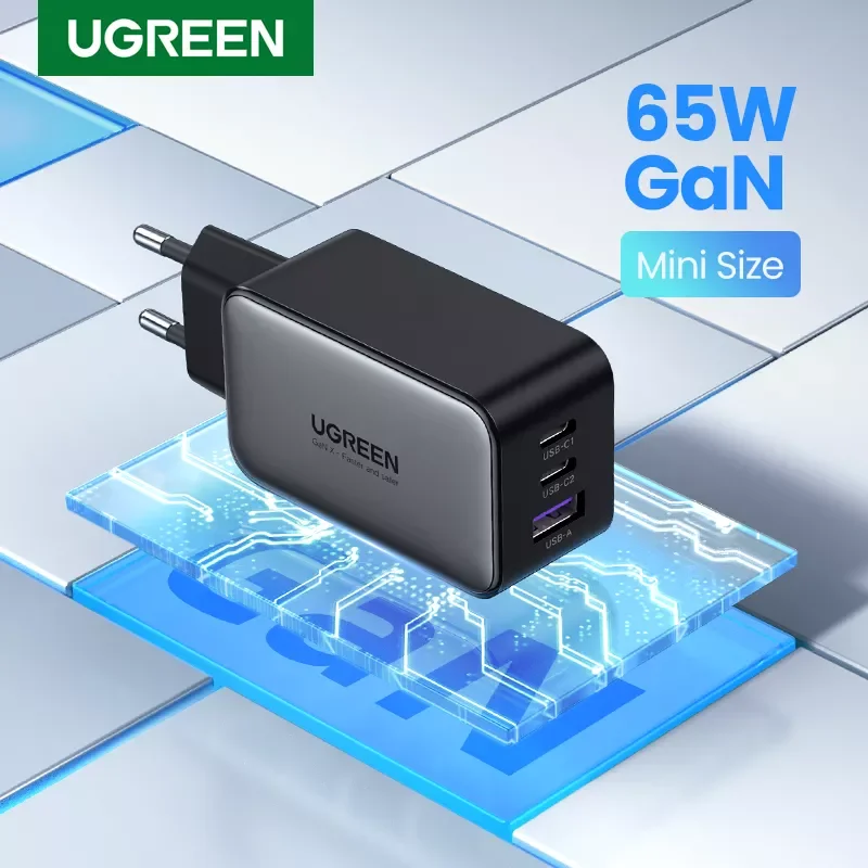 

Зарядное устройство сетевое с USB-портами и поддержкой быстрой зарядки, 65 Вт