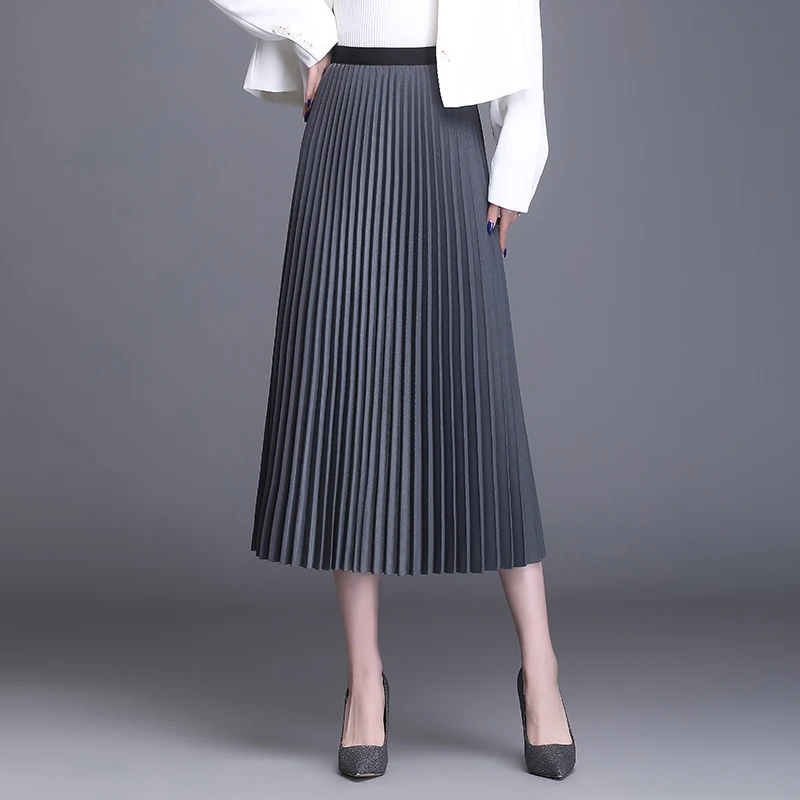 Женская плиссированная юбка с высокой талией 3 цвета |