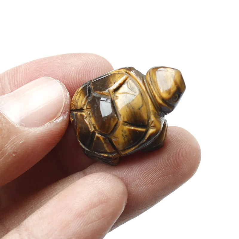 

10 / 20 Pcs 1 Inche Natural Tiger Eye Stone Tortoise Crystal Craft