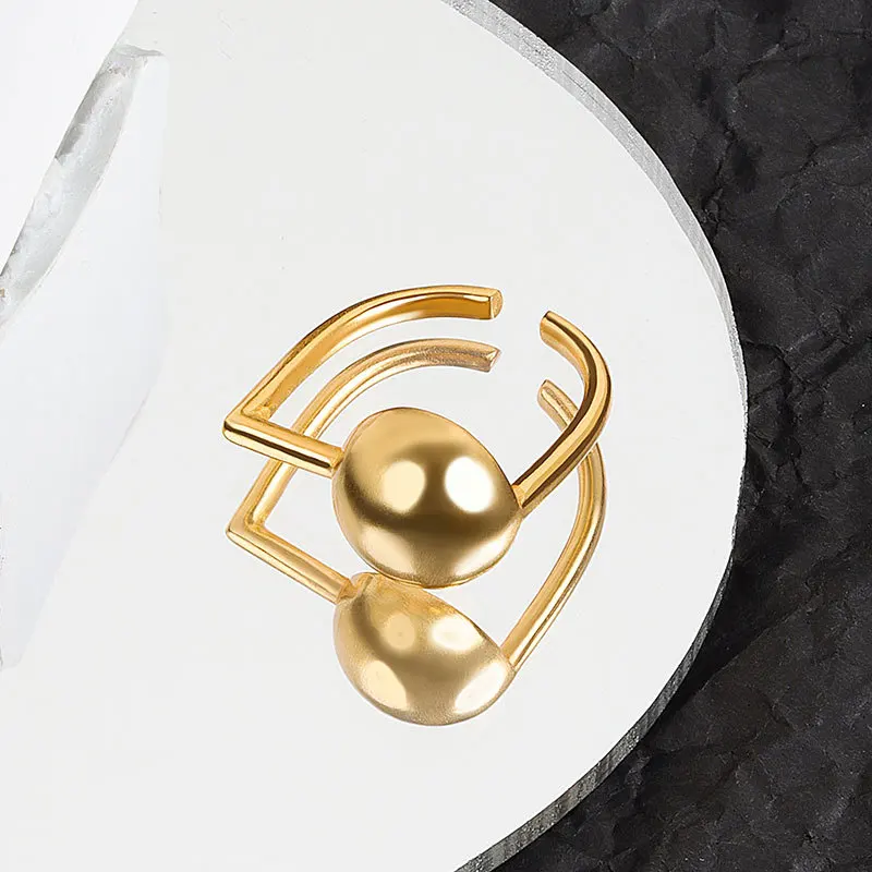 

Lanre.Q Geometric Adjustable Square Rings for Women Real 925 Sterling Silver Luxury Open Ring 18K Gold Jewelry 2022 Trend New