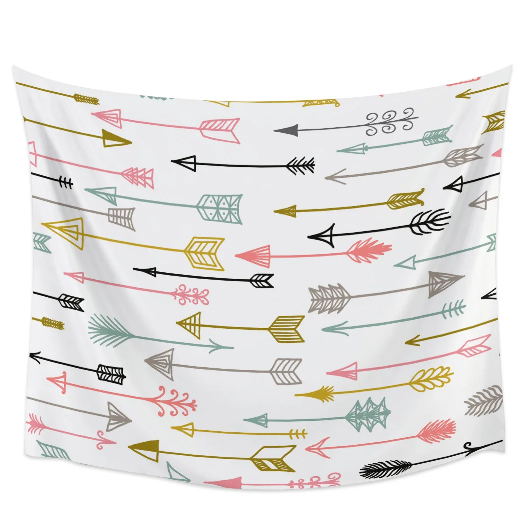 

Tribal Feather Colorful Arrow Tapestry Background Wall Covering Home Decoration Blanket Bedroom Wall Hanging Tapestries