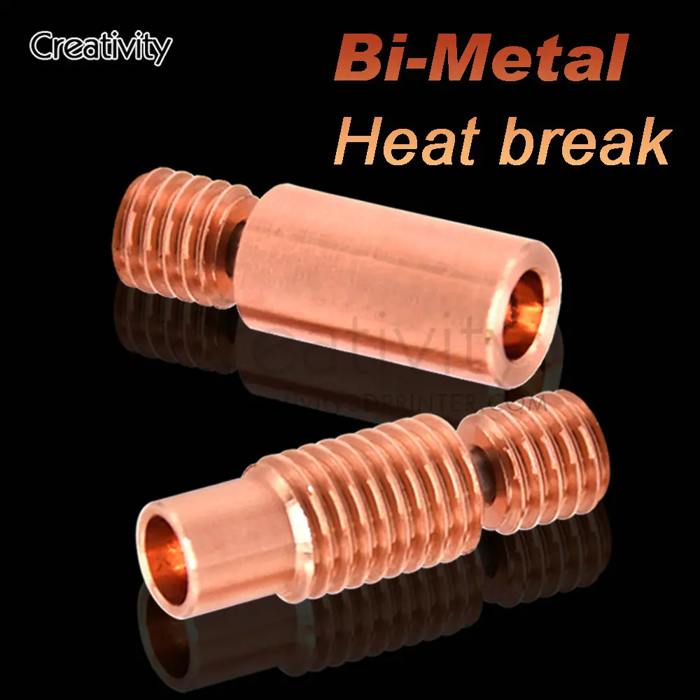 

Детали для 3D принтера, Bi-Metal Heat Break V6 Throat для E3D V6 Hotend, нагревательный блок Prusa i3 MK3 1,75 мм, гладкая нить