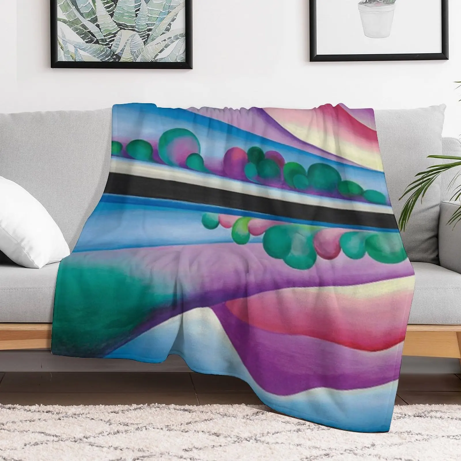 Одеяло Georgia O'Keeffe Lake George Reflection теплое зимнее детское одеяло