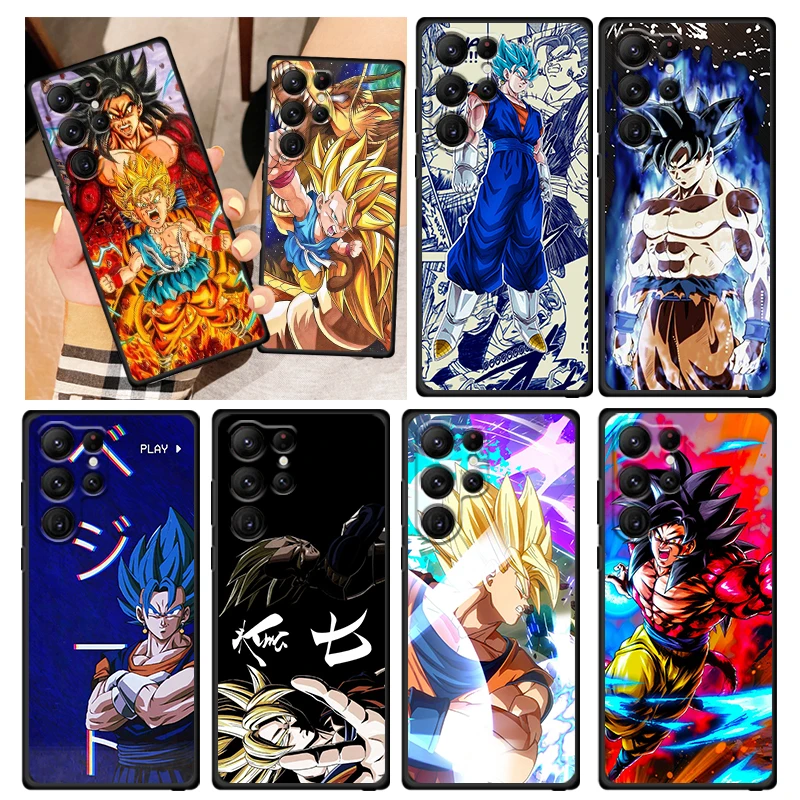 

Goku Dragon Ball Anime Phone Case For Samsung Galaxy S22 S21 S20 FE S10 S10E S9 S8 Plus Ultra Pro Lite S7 Edge Black FUndas
