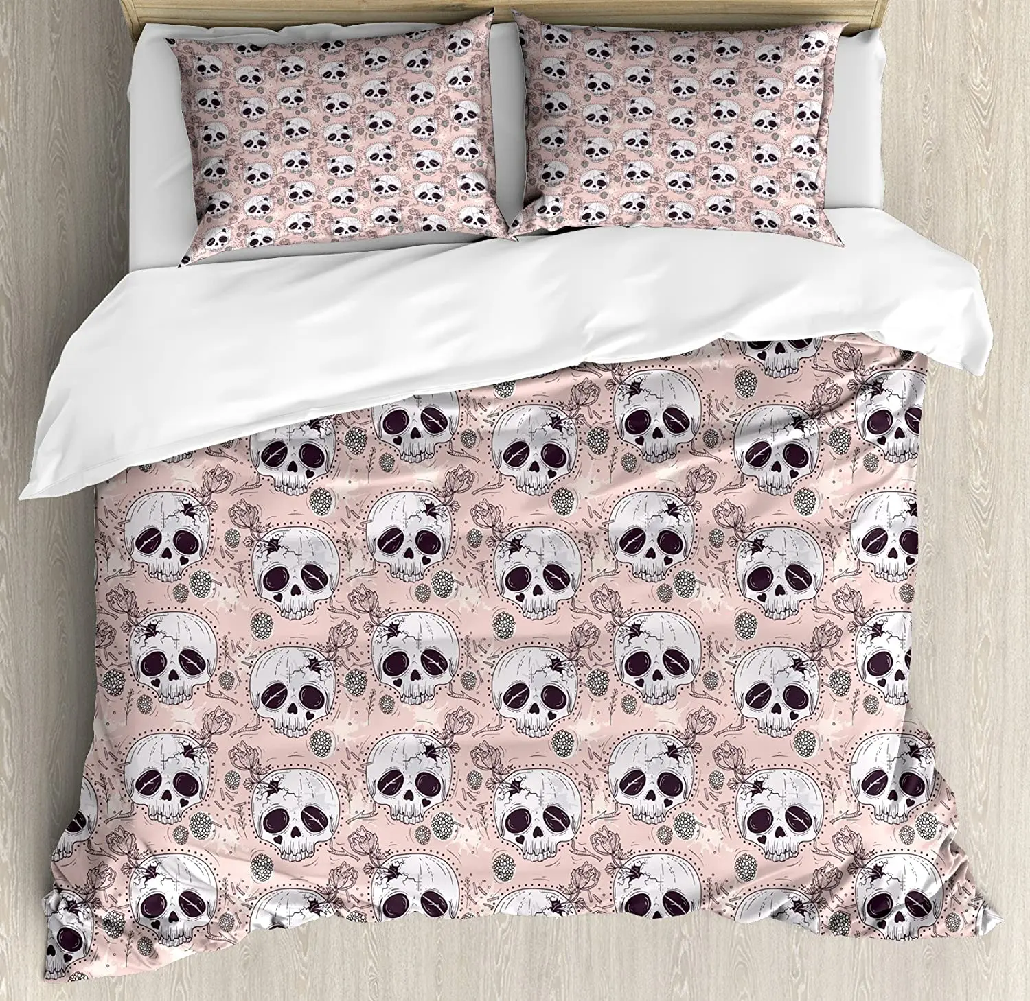 

Skull Bedding Set For Bedroom Bed Home Halloween Traditional Mexican Sugar Day of the Dead Duvet Cover Quilt Cover Pillowcase