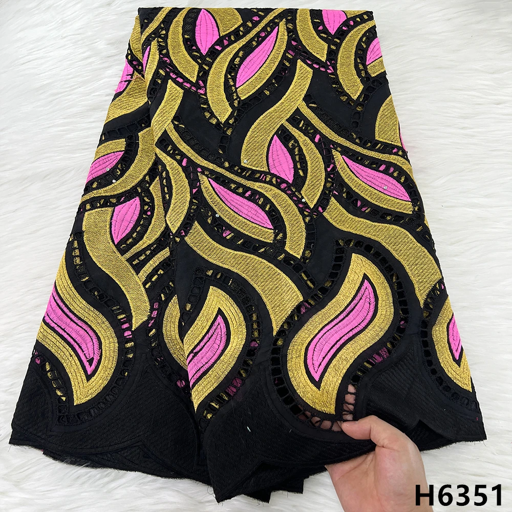 

Latest Nigerian Swiss Voile Lace 2022 High Quality Embroidered African Swiss Cotton Lace Fabric Popular Dubai For Party HJ6351
