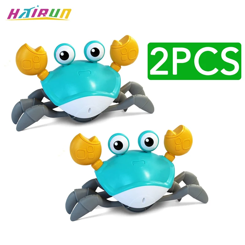 2Pcs Kids Toy Induction Escape Crab Octopus Crawling Baby Electronic Pets Toys Educational Toddler Moving Toy Birthday Gift