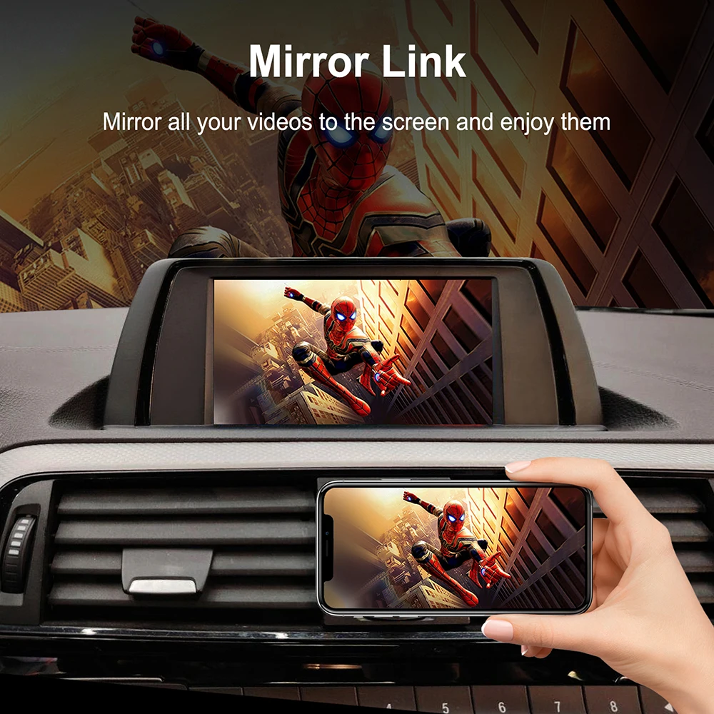 Беспроводной декодер интерфейса CarPlay Android Auto для BMW 5 6 7 серии F01 F02 2013-2015 CIC System Mirror