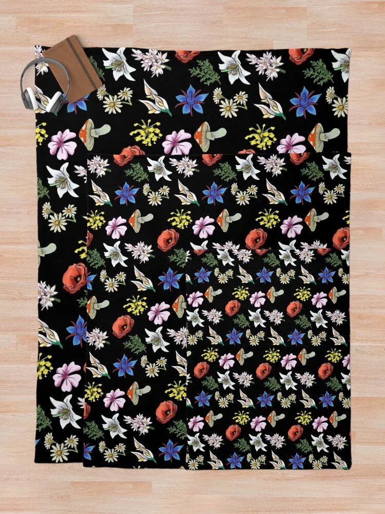 Детское летнее одеяло с цветочным принтом