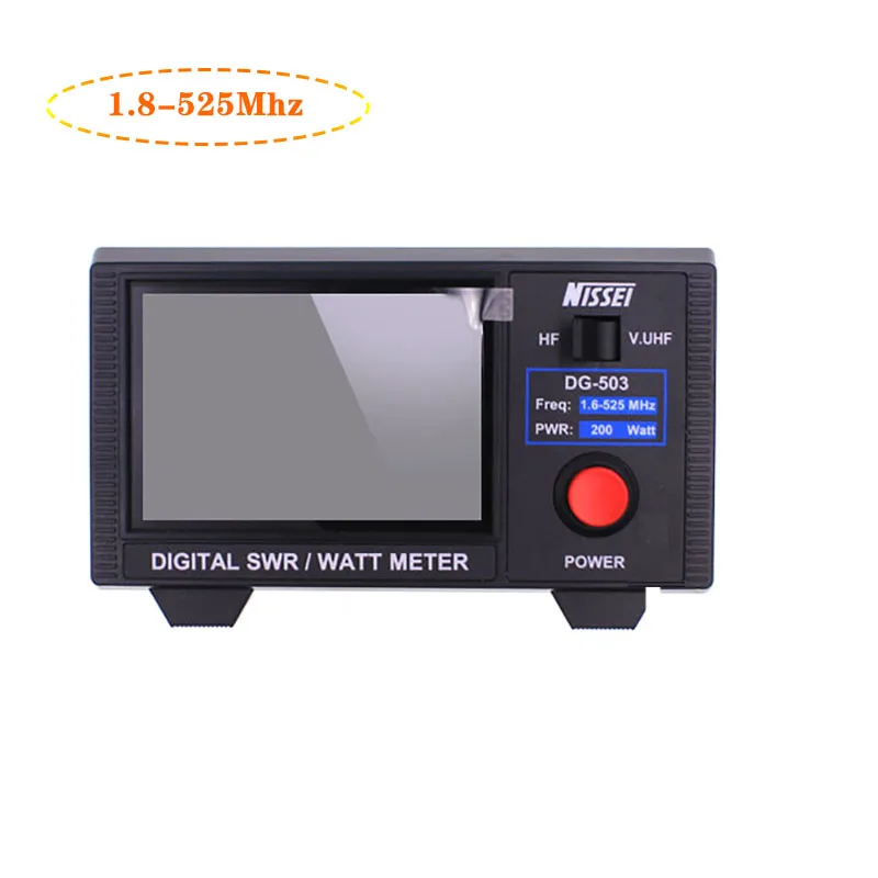 DG-503 Nissei Digital SWR/WATT Meter HF VHF UHF Meter 1.6-60MHz/125-525MHz  Digital Rf Power Measurer Analyze HF Transceiver
