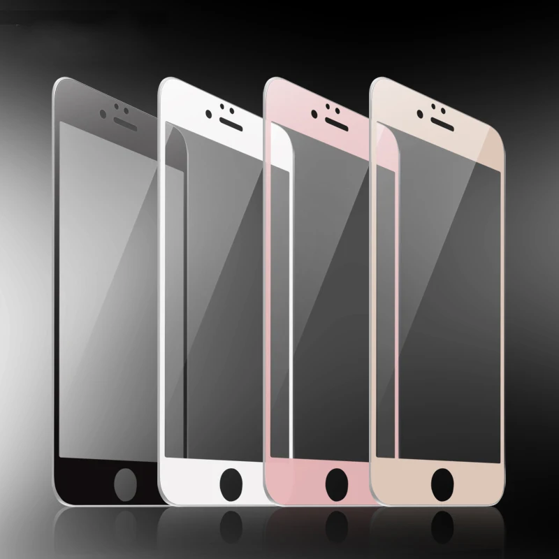 

3Pcs Black White 9H Full Cover Tempered Glass Screen Protector for iPhone 6 6S 7 8 Plus SE 2020 X XR XS 11 12 13 Mini Pro Max