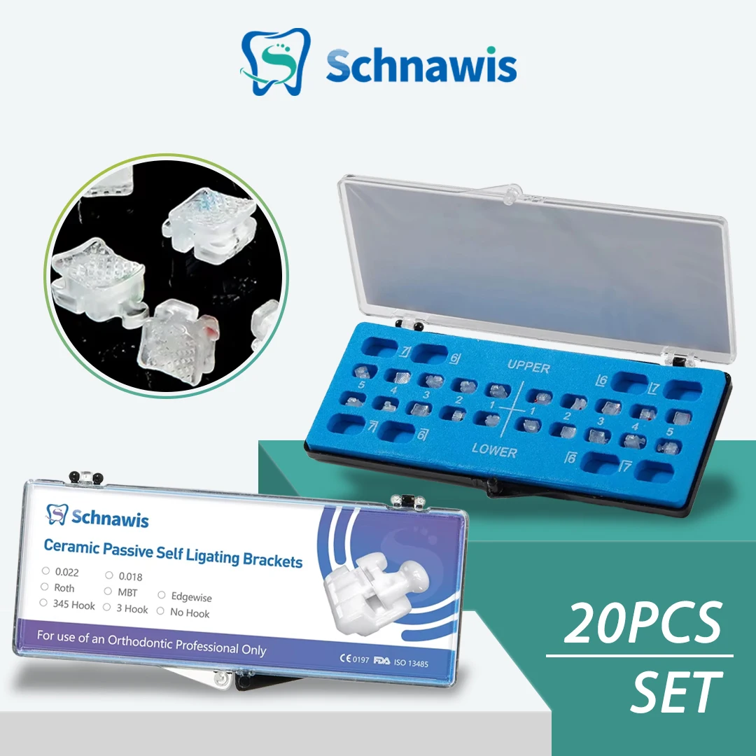 Ортодонтические скобы schnewis 20 шт./комплект искусственные керамические MBT 0 022/0 018
