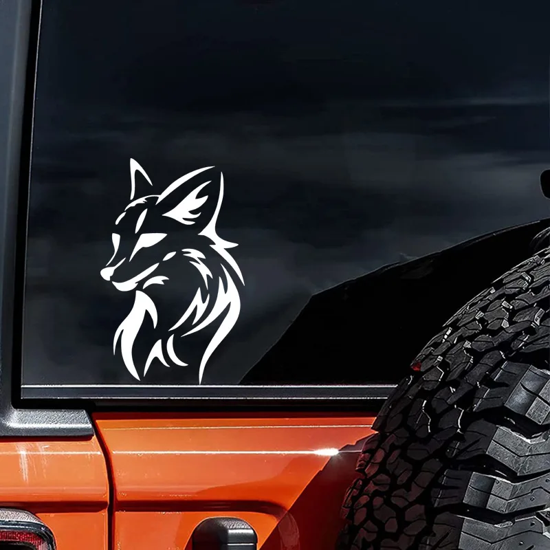 Креативные автомобильные наклейки с лисьей головой 10x15 8 см декоративная