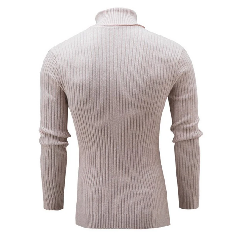 

Autumn And Winter Turtleneck Warm Fashion Solid Color Sweater Men's Sweater Slim Pullover Knitted Sweater Bottoming Shirt New