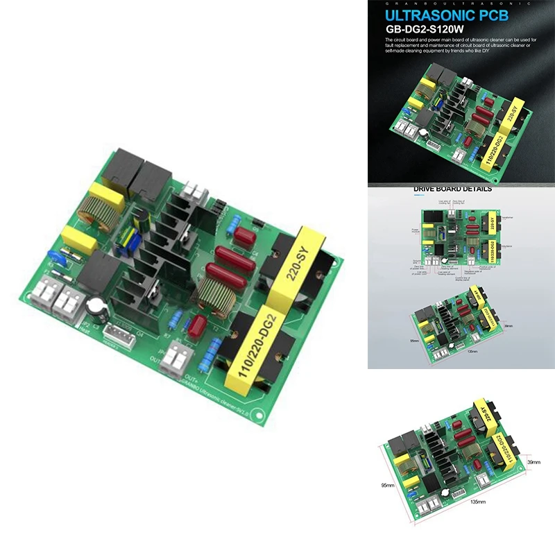 

120W Ultrasonic Cleaner Circuit Board Parts Digital And Mechanical Control Ultrasonic Cleaner Drive Board Power