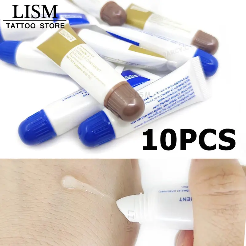 

10PCS Microblading Tattoo Aftercare Cream Care Permanent Makeup Fougera Vitamin Ointment A&D Anti Scar Repair Gel Nursing Tattoo