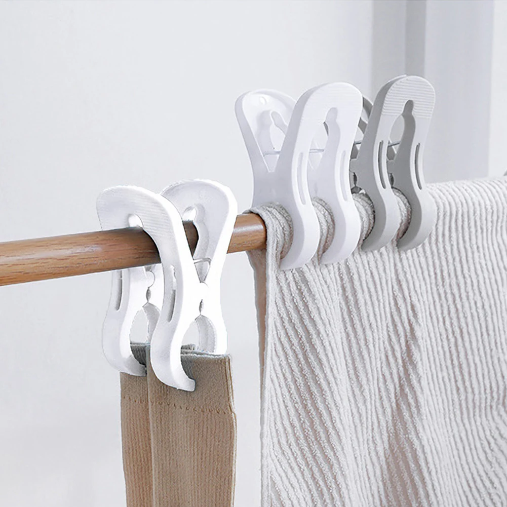 

4pc Strong Quilt Clip Plastic Drying Clip Large Double Clip Windproof Multifunctional Household Clothes Clip Gadgets For Home