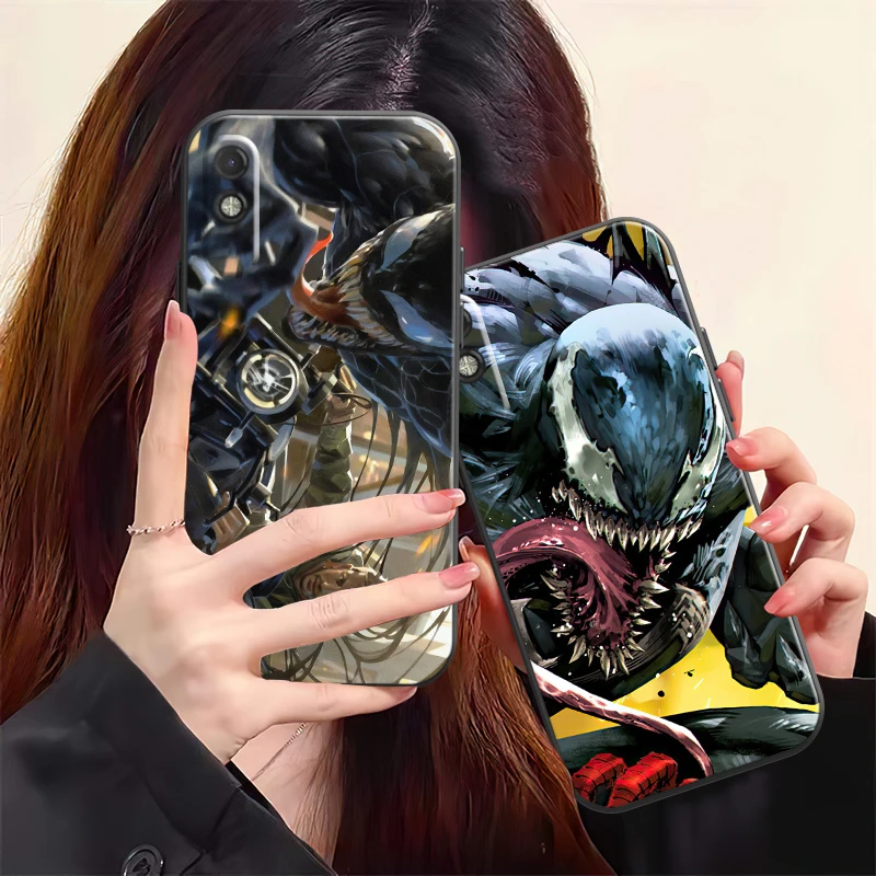 

Marvel Venom Phone Case For Xiaomi Redmi 9 9i 9AT 9T 9A 9C 10 Note 9 9T 9S 10 10 Pro 10S 10 5G Carcasa Soft Back Funda Coque