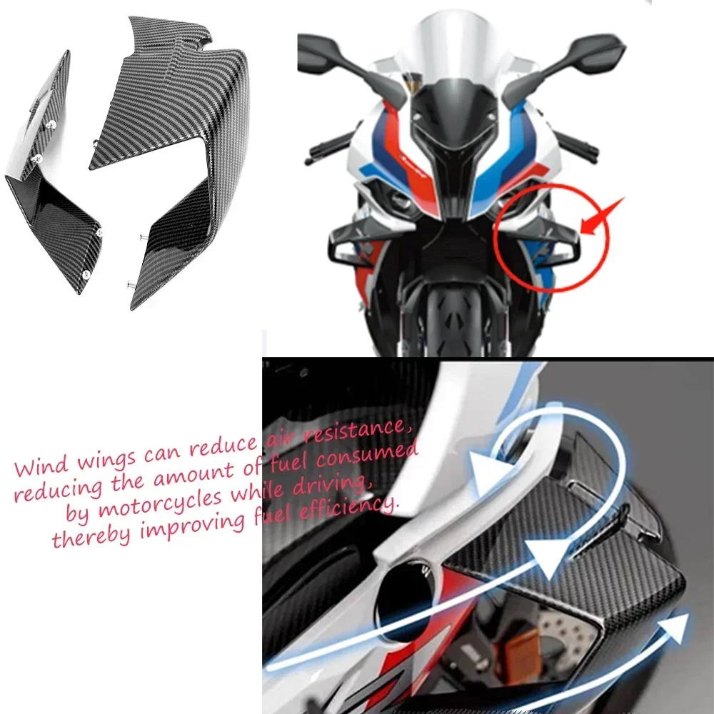 

Для BMW M1000RR M 1000RR M1000 RR 2020 2021 2022 углубленное углеродное волокно, передний спойлер с фиксированным крылом