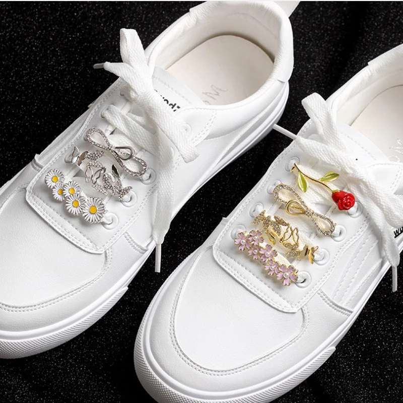 

Роскошные блестящие Подвески Стразы для кроссовок, модные Универсальные шнурки, украшения высокого качества, винтажные аксессуары для кро...