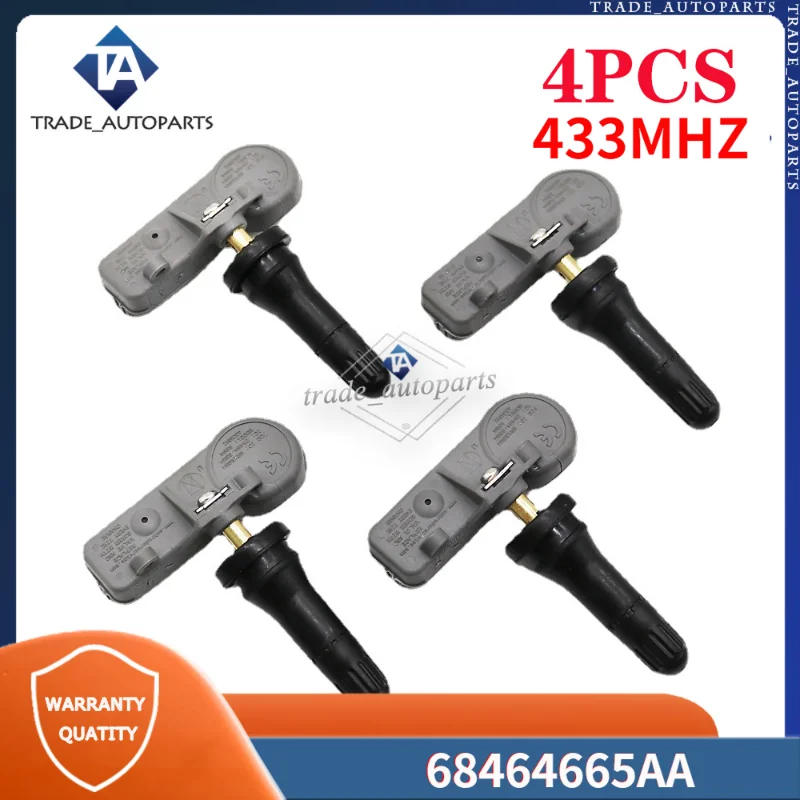 Датчик давления в шинах автомобиля 68464665AA 684665ab для 2020 2021 Jeep Gladiator 433 МГц TPMS 4 шт./партия