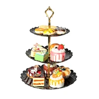 3 tier cupcake stand plastic dessert tower serving tray for birthday wedding baby shower party