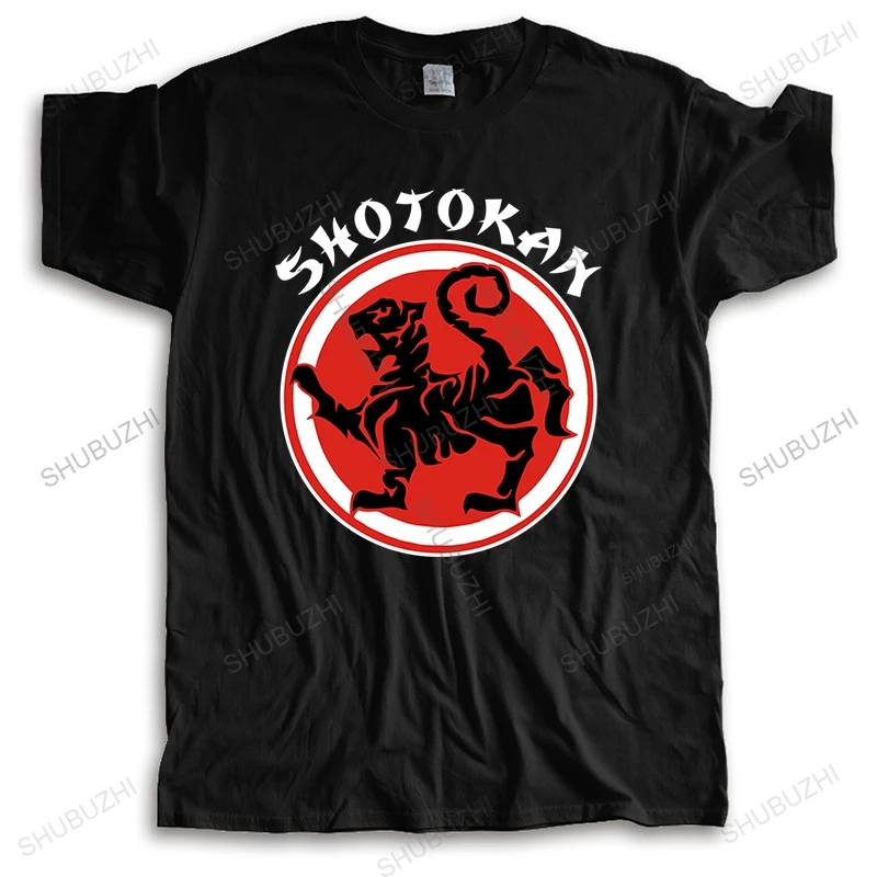 

men cotton black tops hot sale New Karate Shotokan Tiger Logo unisex luxury crew neck tee-shirt for him plus size teeshirt