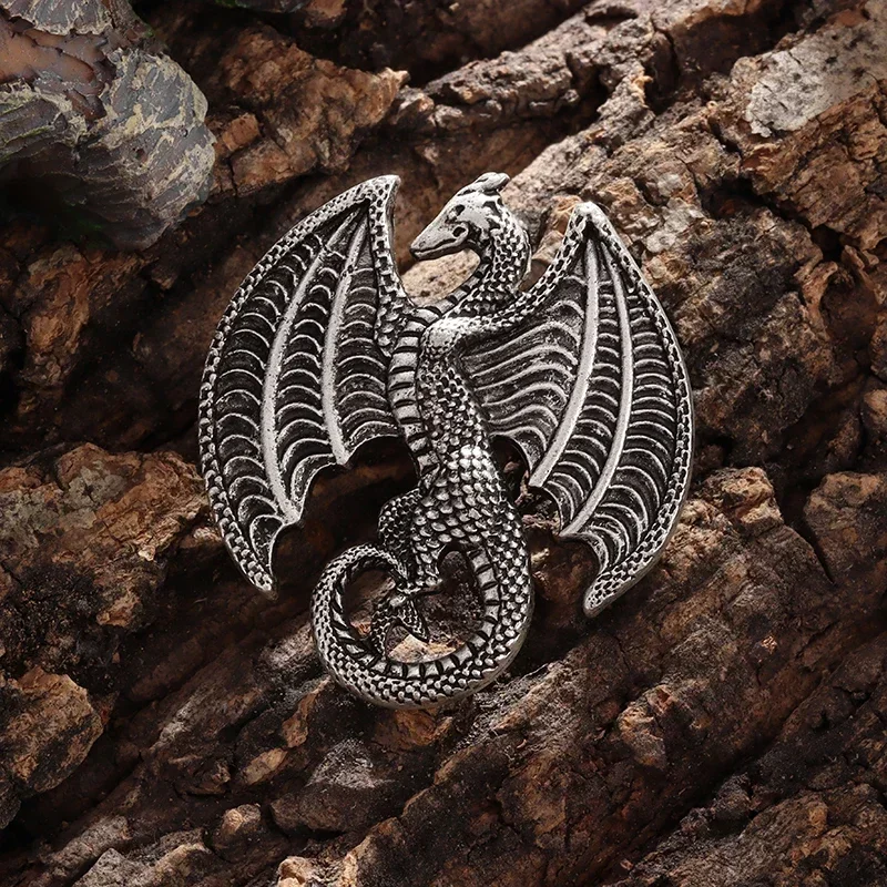 Брошь в стиле ретро панк птеродактил Мужская булавка для одежды хип-хоп