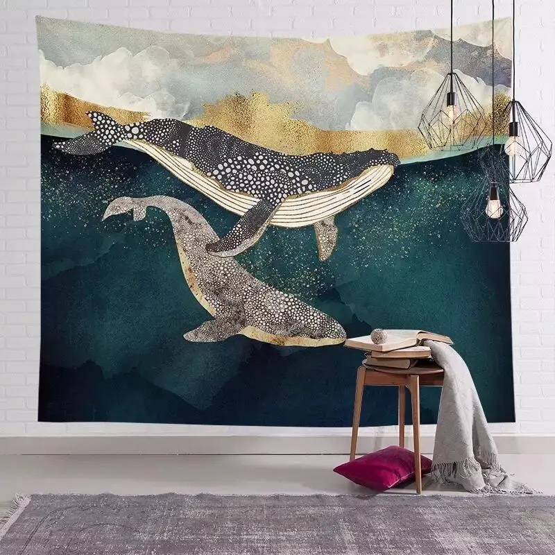 

Nordic Tapestry Background Wall Cloth Simple Platinum Landscape Painting Fashion Living Room Bedroom Decoration Painting