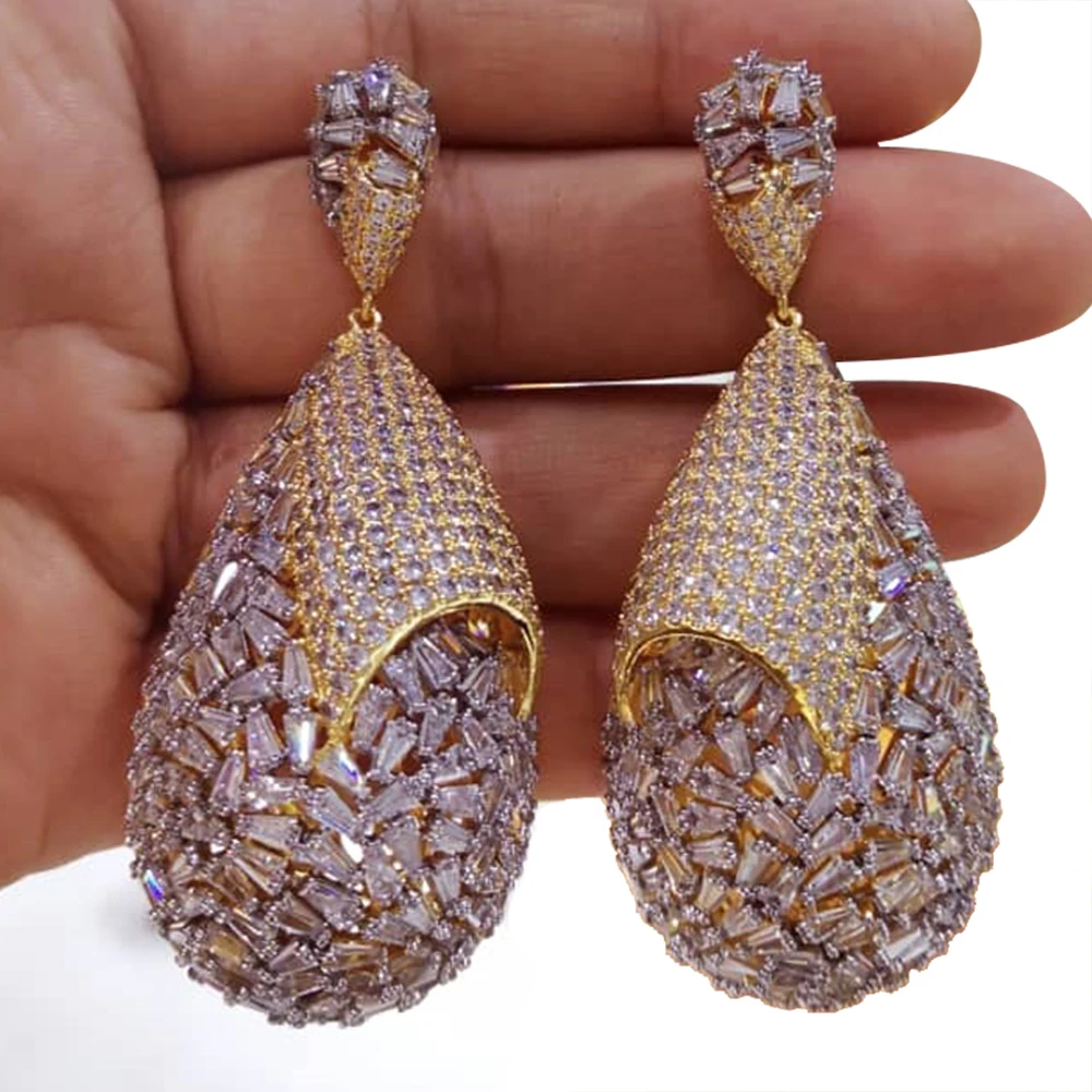 

GODKI Famous Brand Luxury Bullet Dangle Earrings Trendy Zircon Wedding Engagement Party Dubai Earrings for women 2022