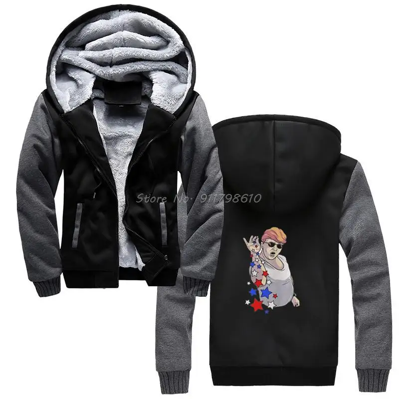 

Trump Hoodie Trump Bae Freedom Funny Trump Men Hooded Winter Thickening Keep Warm Sweatshirt Streetwear Harajuku