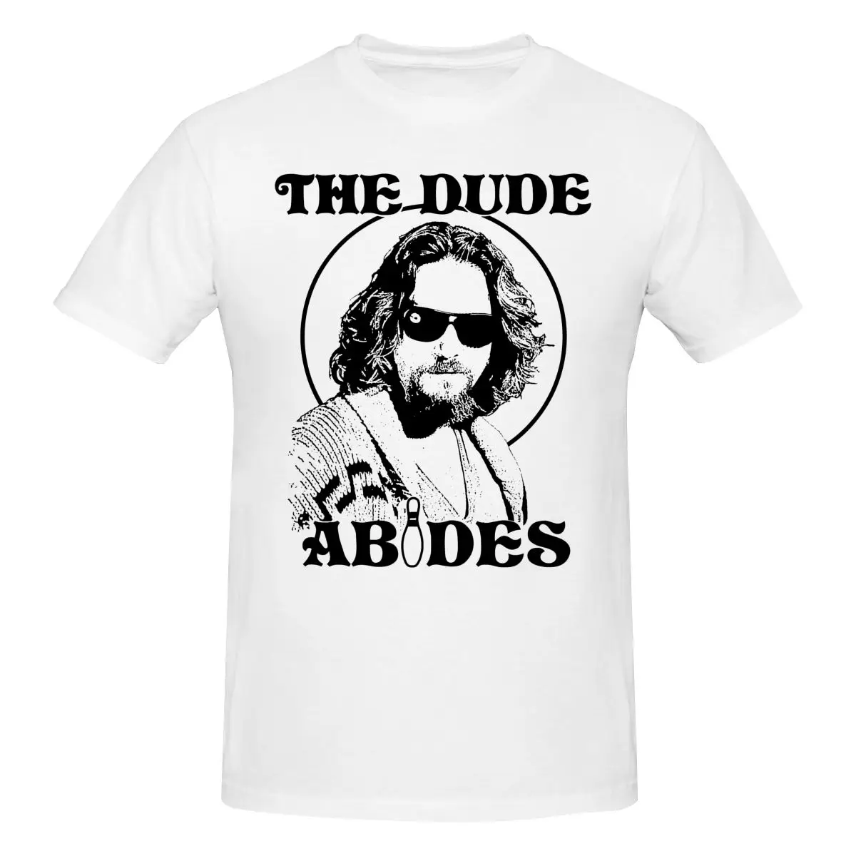 

The Dude Abides The Big Lebowski T Shirt Cotton Custom Short Sleeve Shirt Men