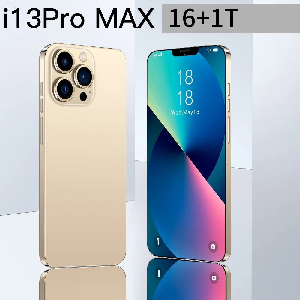 new i13promax 6 7 inch 5g cellphones 16gb1tb dual sim unlock smartphone 6800mah 4864mp mobile phone deca core global celulars free global shipping