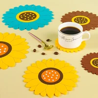 1pc japan style cherry blossom insulation table mat family office anti skid tea milk mug coffee cup coaster potbowl pad