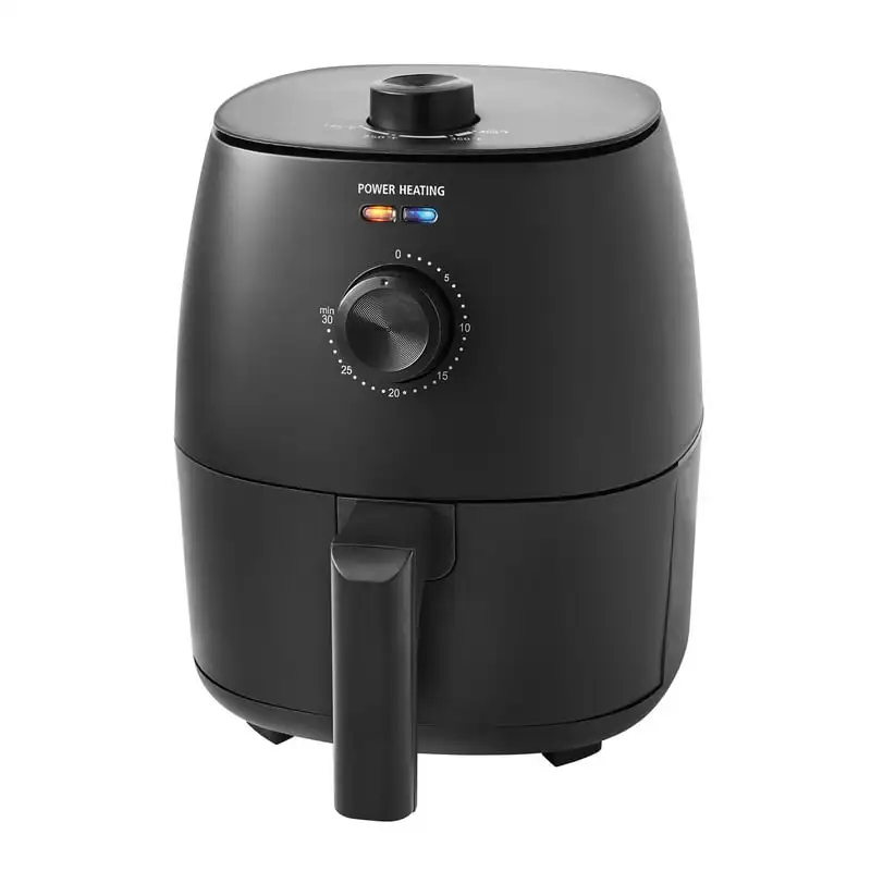 

Quart Compact Air Fryer, Non-Stick, Dishwasher Safe Basket, 1150W, Black