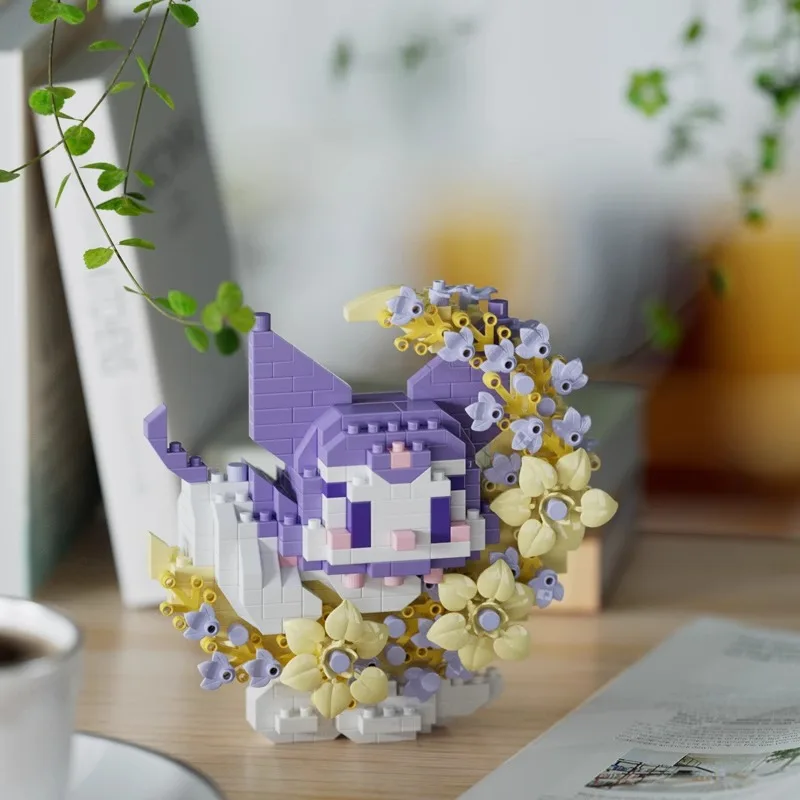 Цветок Луны Sanrio Cinnamoroll Мини Строительные Блоки Лосто Кошка Собака Лиса 3D Модель