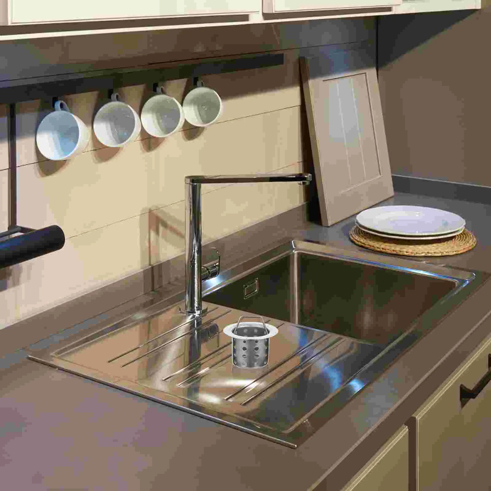 

Sink Strainer Drain Basket Kitchen Filter Stopper Hair Shower Mesh Catcher Inch Net Triangle Trap Food Floor Stainless Debris