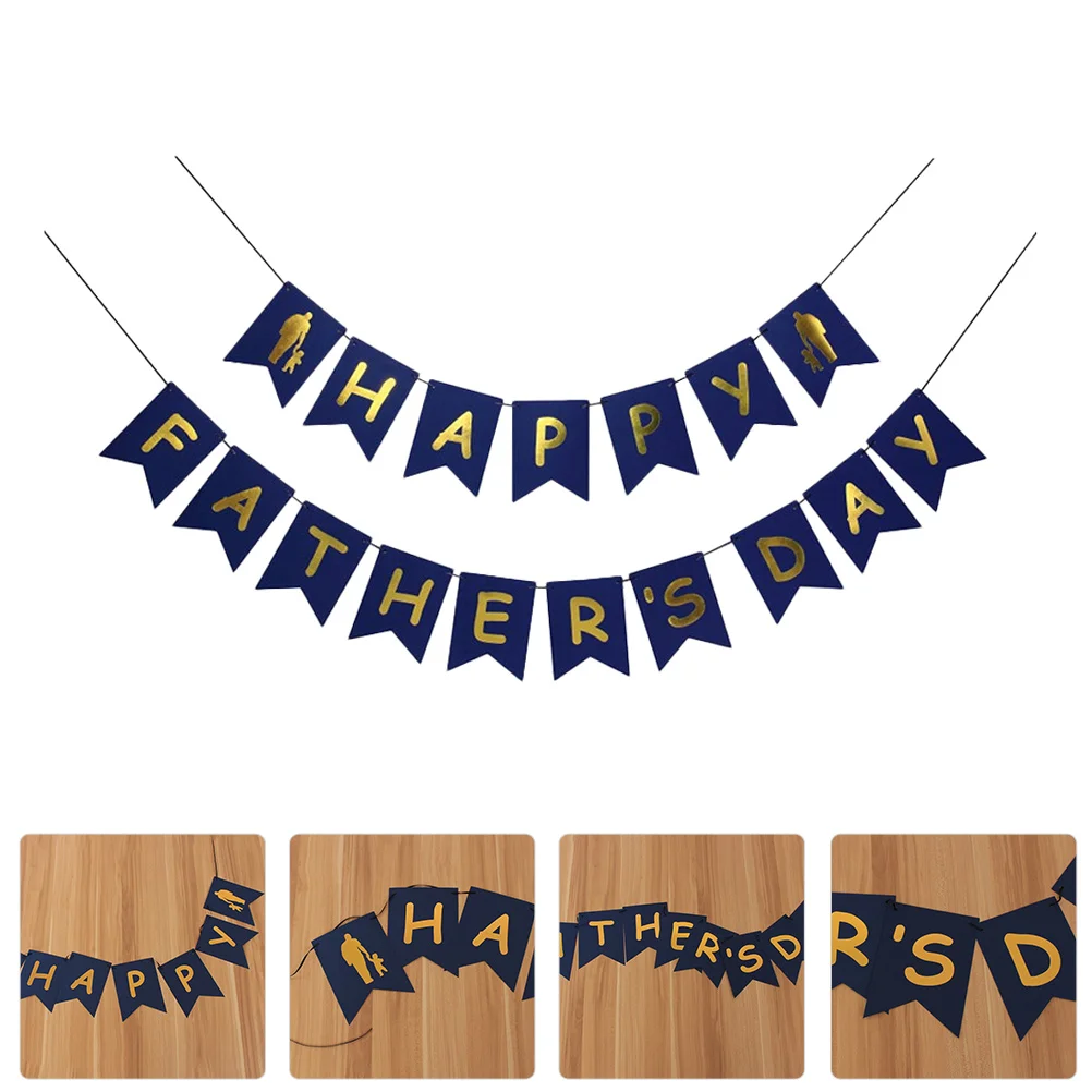 

1 Set Festival Banners Durable Fine Good Paper Banners Ornaments Party Decor Supplies Father's Day Banner