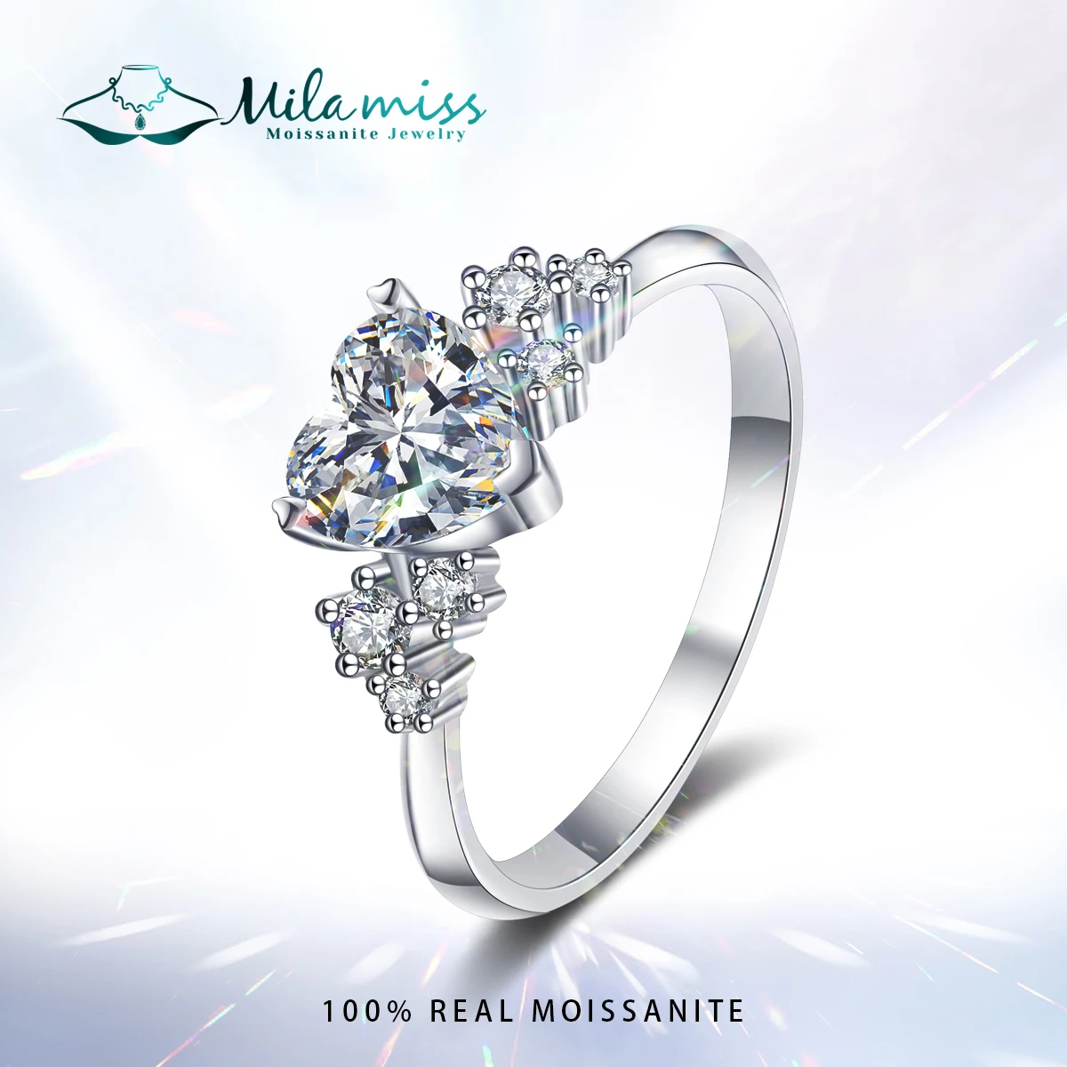 Обручальное кольцо MILAMISS с муассанитом, свадебные кольца с любовным сердцем, бриллиантовое обещание, обручальные кольца из стерлингового серебра для женщин, ювелирные изделия