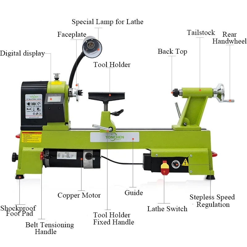 Tongchen 1100w Mini Holz drehmaschine für den Heimgeb jec и Heimwerker