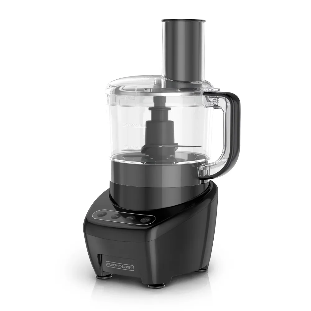 BLACK+DECKER Easy Assembly 8-Cup Food Processor, Black, FP42