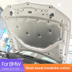 Car Hood Sound Insulation Cotton For BMW G20 G28 2019 2020 2021 3 Front Cover Heat Mat Protective Accessories Black
