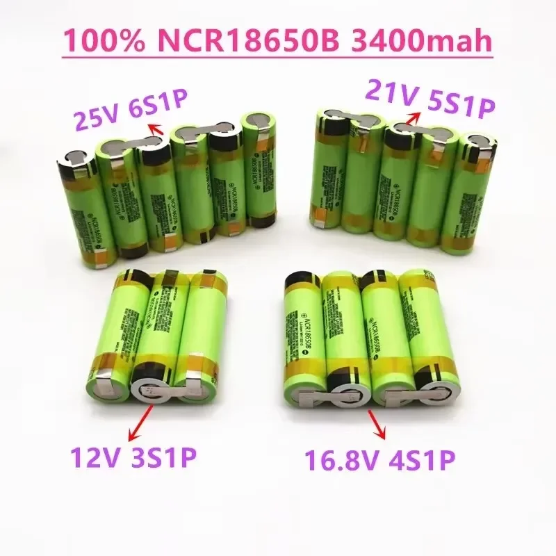 100% оригинальный NCR18650B 12 В 16 8 21 25 аккумулятор 3400 мАч 20 А ток разряда для