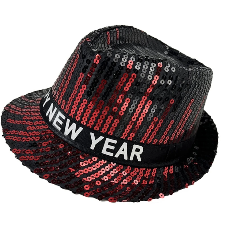 Blingbling Party Hat для мужчин и женщин Happy New Year с блестками Косплэй костюм Stage Show