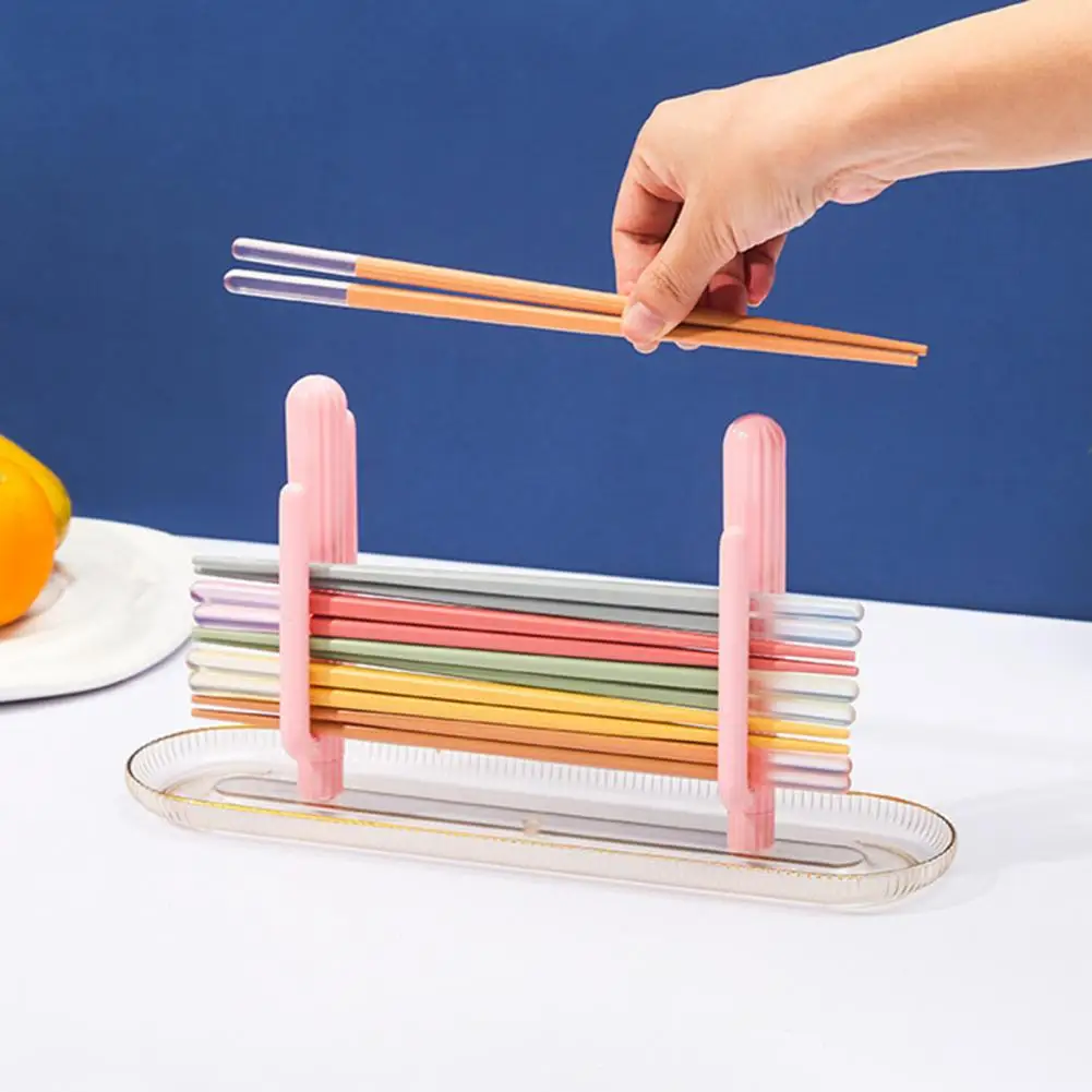 

Rinseable Chopstick Organizer Cactus Chopstick Storage Rack Multi-functional Organizer for Home Restaurant Kitchen Easy to Clean