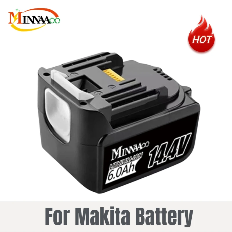 

New 14.4V 6000mAh Rechargeable Li-ion Battery For Makita 14V Power Tools 5.0Ah Batteries BL1460 BL1430 1415 194066-1